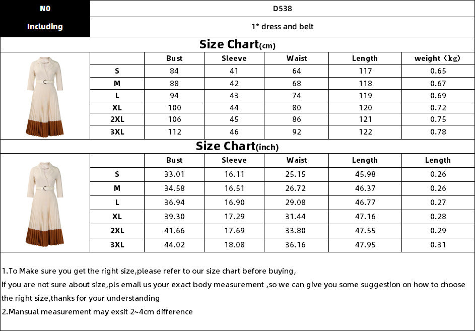 Autumn And Winter European And American Fashion Large-Size Women'S Clothing, Suit Collar Fashion OL Elegant Pleated Large-Size Dress
