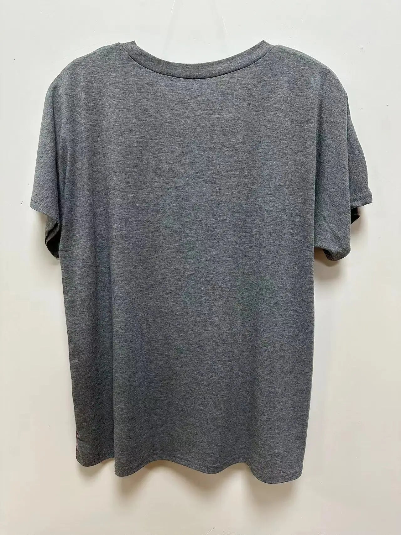 Plus Size European and American Cross Border New Women's Loose Short Sleeve Patchwork Pocket T-shirt Top