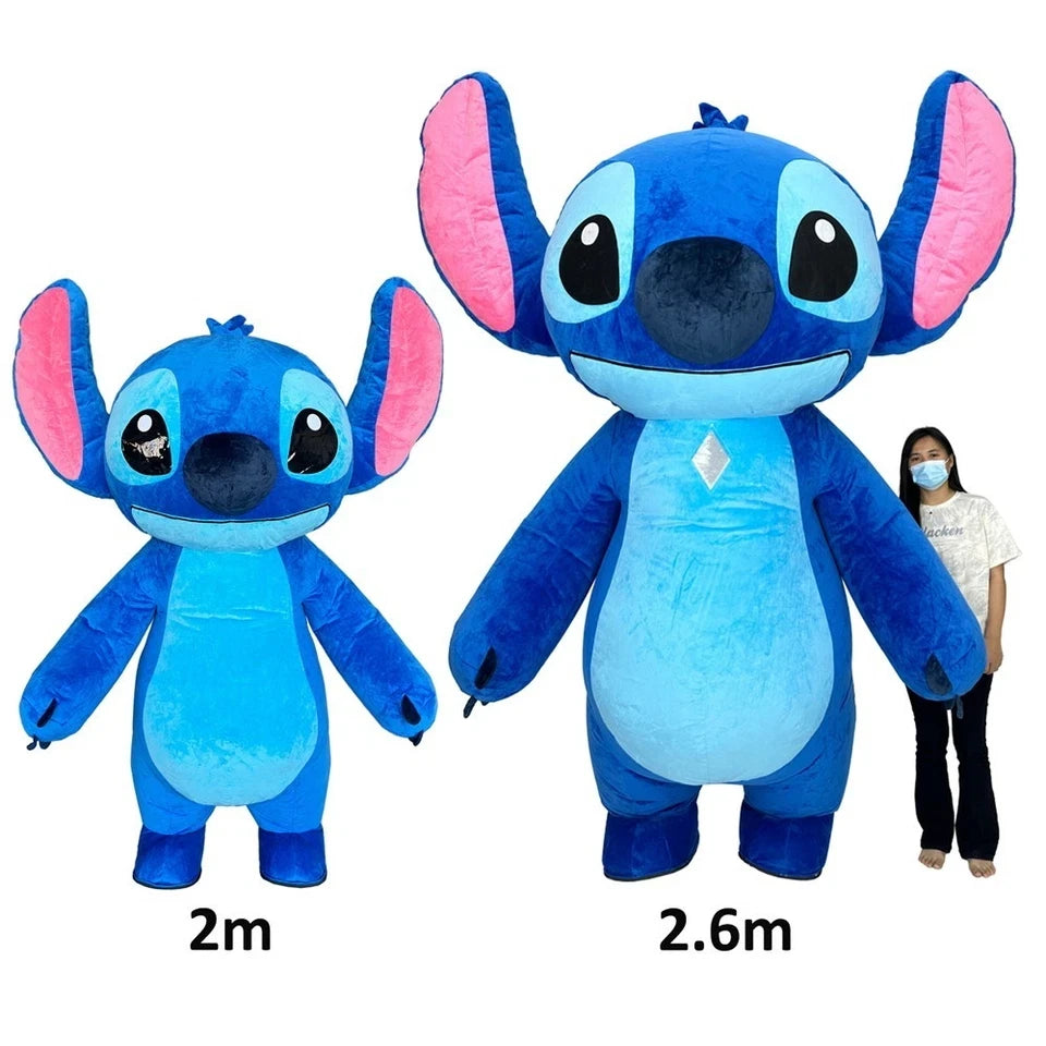 Mascotte Gonflable Géante Dessin Animé Stitch Costume De Marche Peluche Cosplay Halloween Tenue De Fête Drôle