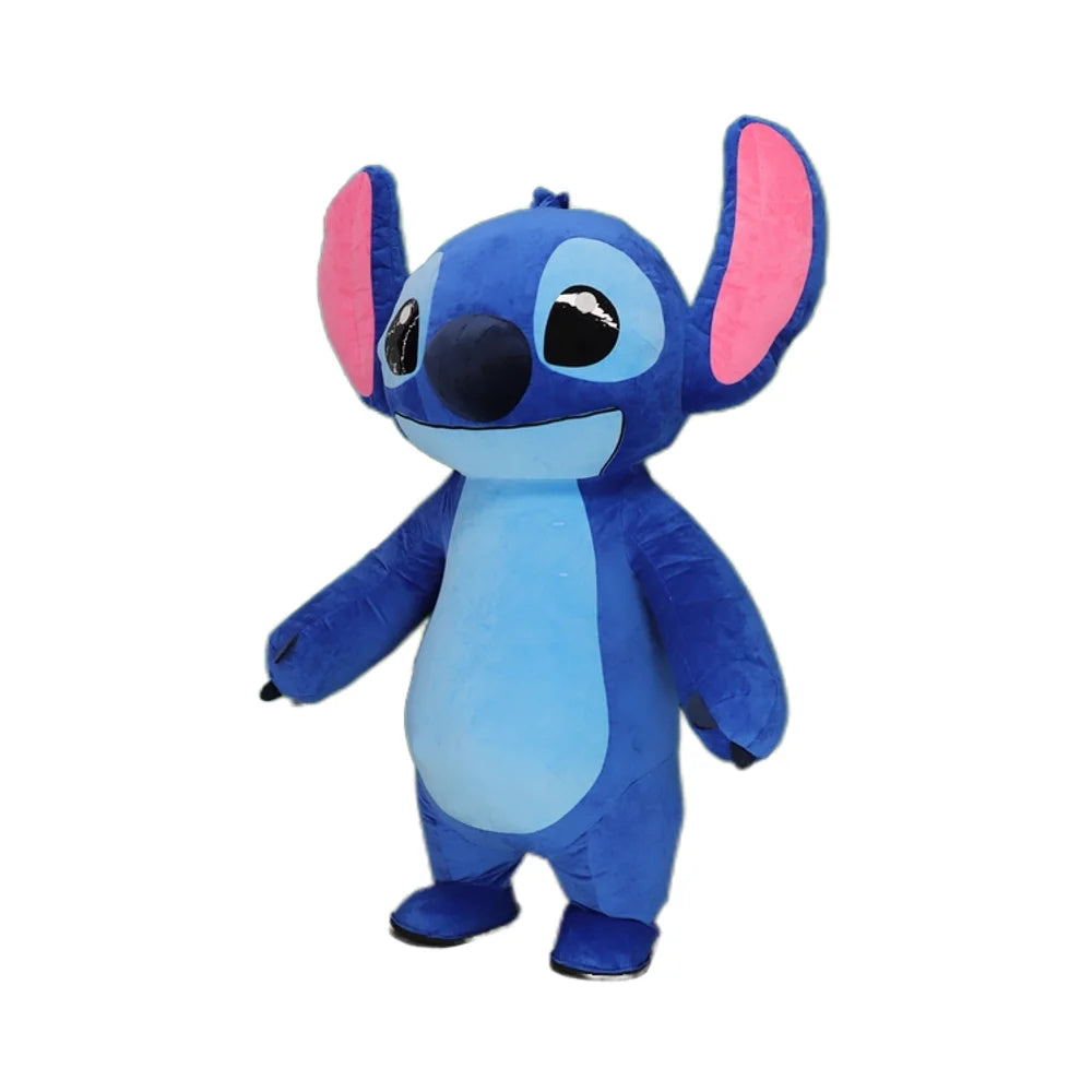 Mascotte Gonflable Géante Dessin Animé Stitch Costume De Marche Peluche Cosplay Halloween Tenue De Fête Drôle