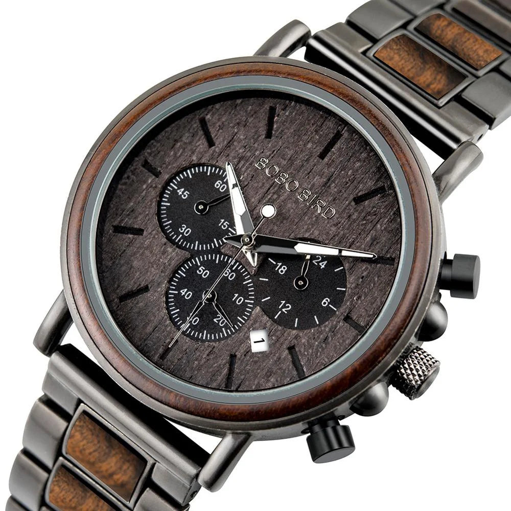montre homme en bois