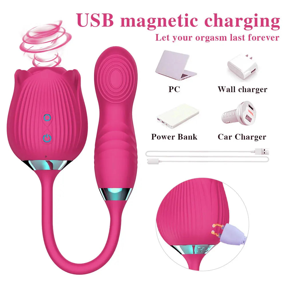 Rose Shape Sucking Vibrator G-spot Private Rose Vibrator Sucking Vibrator