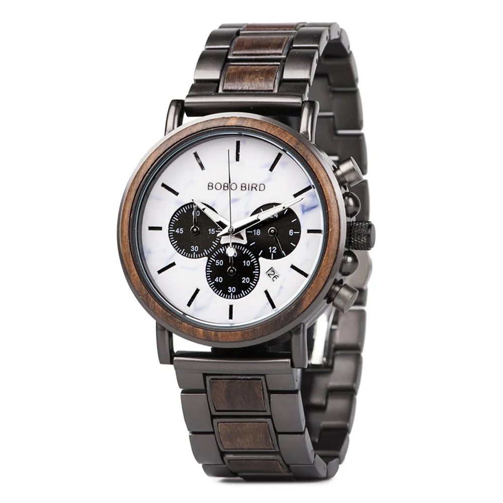 montre homme en bois