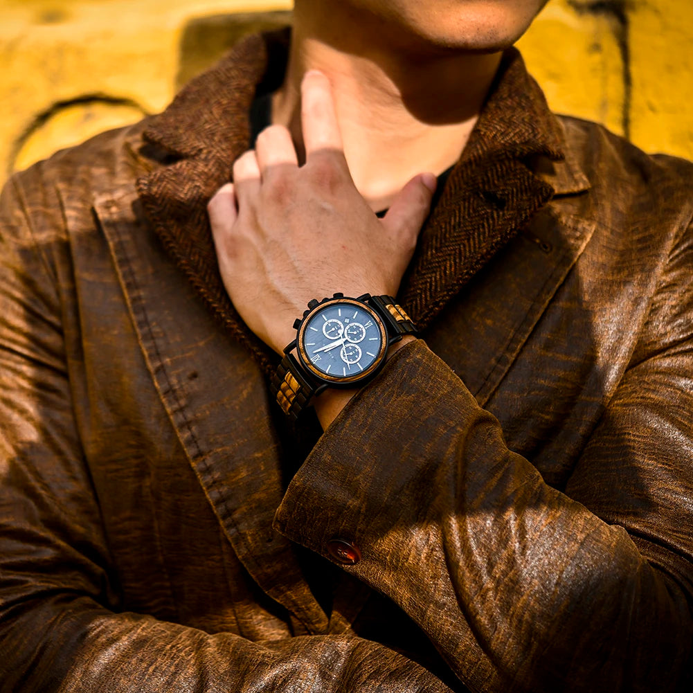 BOBO BIRD Montre homme cadre en bois