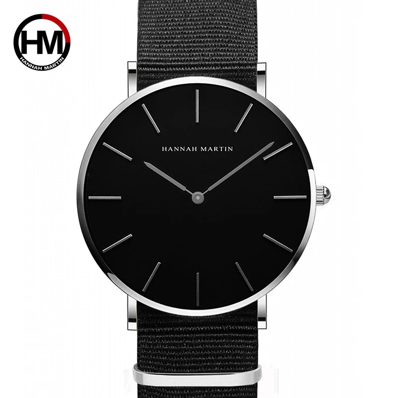 Montre-bracelet unisexe pour hommes, entièrement noire, fine, simple, tendance, sport, décontractée, étanche