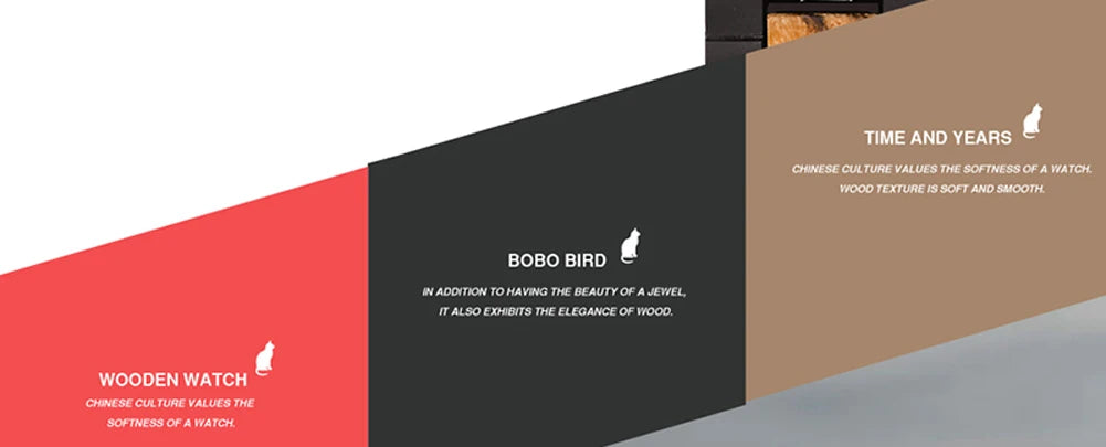 BOBO BIRD Montre homme cadre en bois
