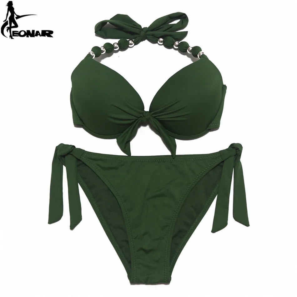 Maillot de bain EONAR pour femmes, ensemble bikini brésilien uni, maillot de bain sexy push-up, tenue de plage pour femme, maillot de bain grande taille XXL