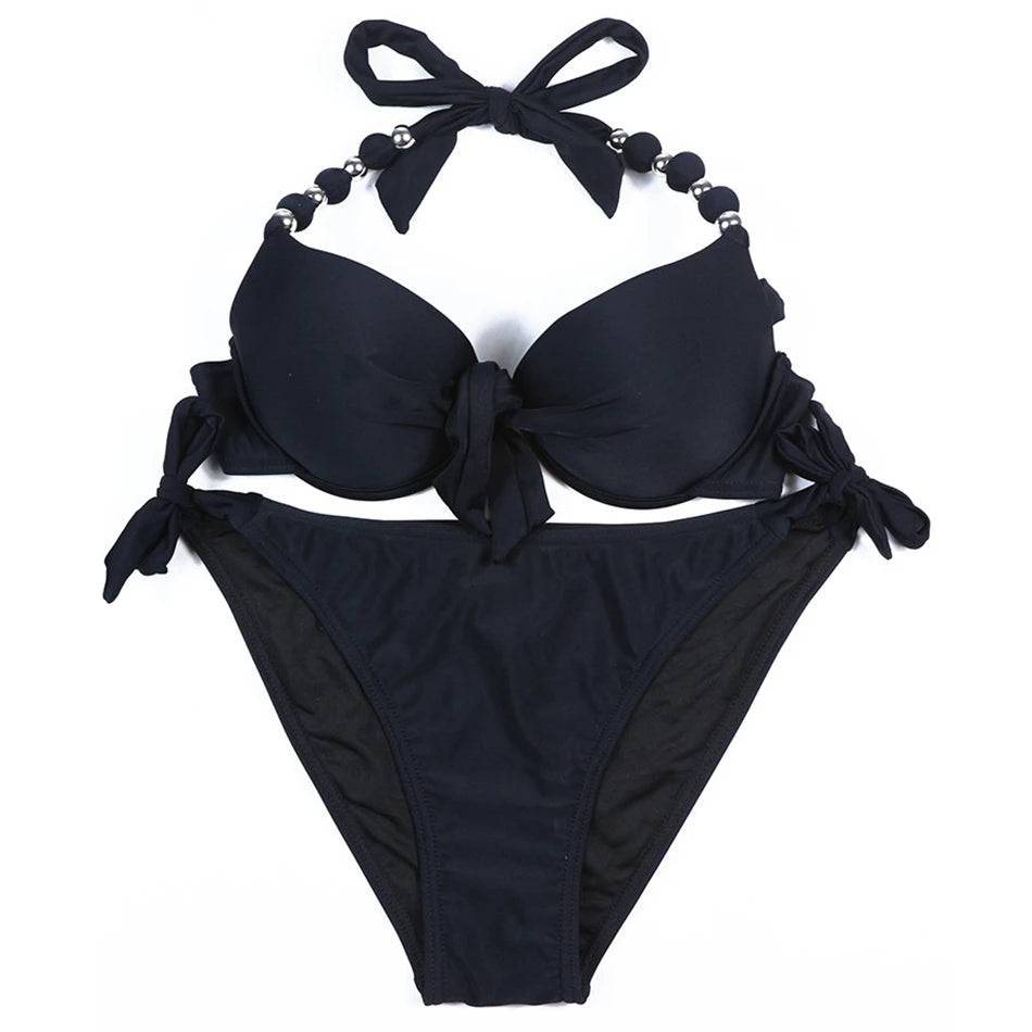 Maillot de bain EONAR pour femmes, ensemble bikini brésilien uni, maillot de bain sexy push-up, tenue de plage pour femme, maillot de bain grande taille XXL