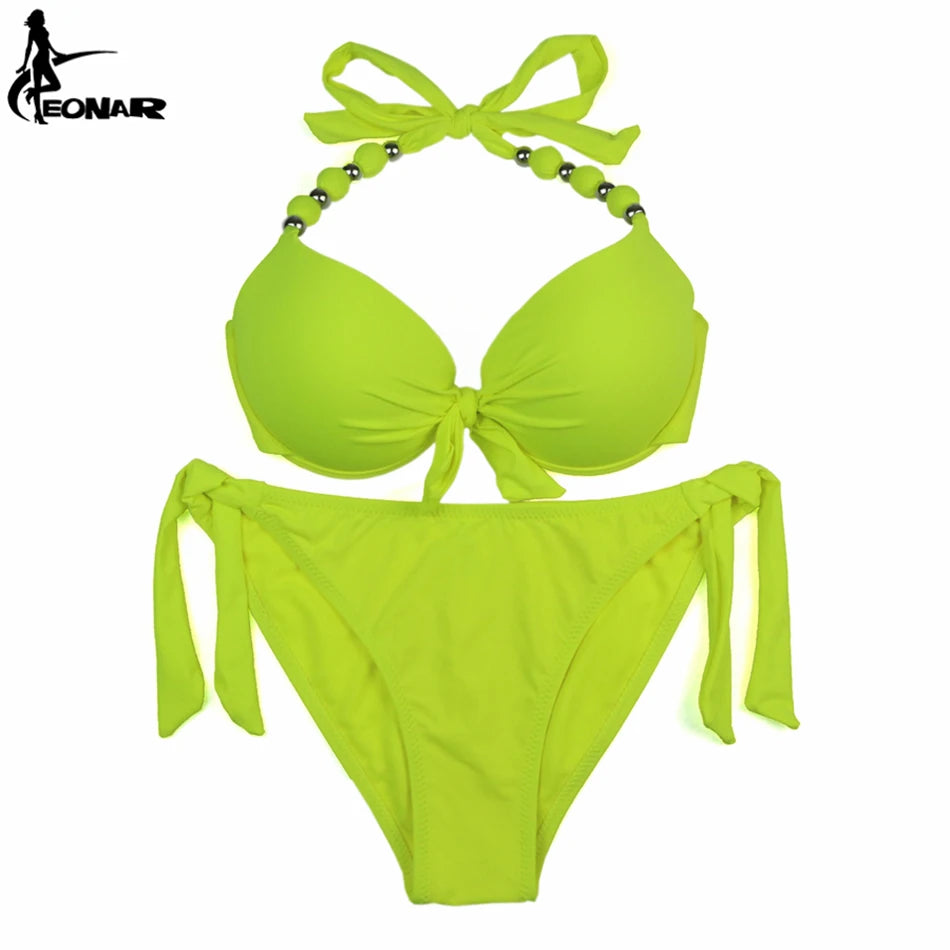 Maillot de bain EONAR pour femmes, ensemble bikini brésilien uni, maillot de bain sexy push-up, tenue de plage pour femme, maillot de bain grande taille XXL