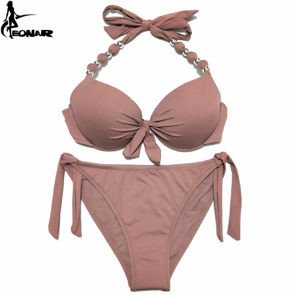Maillot de bain EONAR pour femmes, ensemble bikini brésilien uni, maillot de bain sexy push-up, tenue de plage pour femme, maillot de bain grande taille XXL