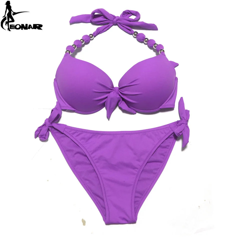 Maillot de bain EONAR pour femmes, ensemble bikini brésilien uni, maillot de bain sexy push-up, tenue de plage pour femme, maillot de bain grande taille XXL