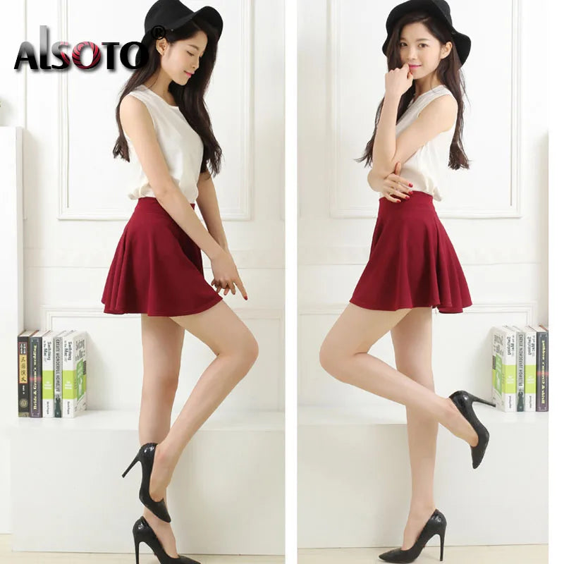 New 2025 Summer Sexy Skirt For Girl Korean Cute Short Skater Fashion female Mini Skirt Women Clothing saia Bottoms jupe faldas