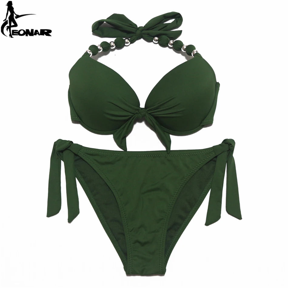 Maillot de bain EONAR pour femmes, ensemble bikini brésilien uni, maillot de bain sexy push-up, tenue de plage pour femme, maillot de bain grande taille XXL