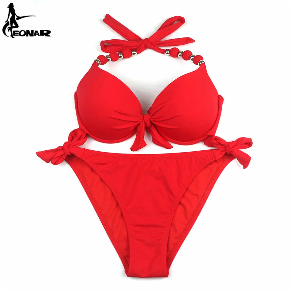Maillot de bain EONAR pour femmes, ensemble bikini brésilien uni, maillot de bain sexy push-up, tenue de plage pour femme, maillot de bain grande taille XXL