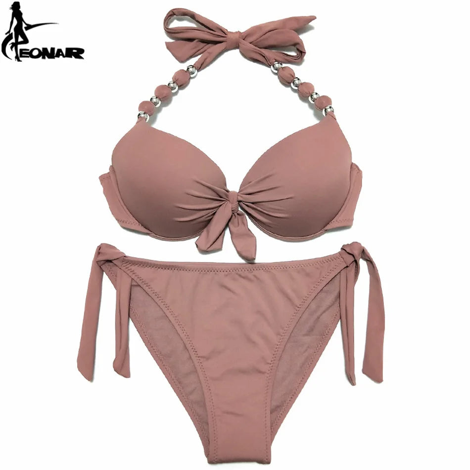 Maillot de bain EONAR pour femmes, ensemble bikini brésilien uni, maillot de bain sexy push-up, tenue de plage pour femme, maillot de bain grande taille XXL