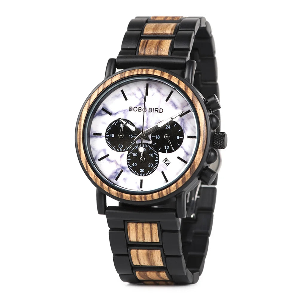 montre homme en bois