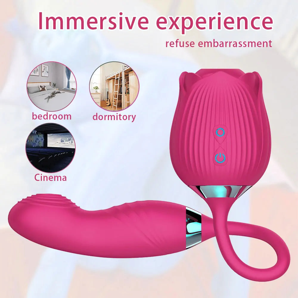 Rose Shape Sucking Vibrator G-spot Private Rose Vibrator Sucking Vibrator