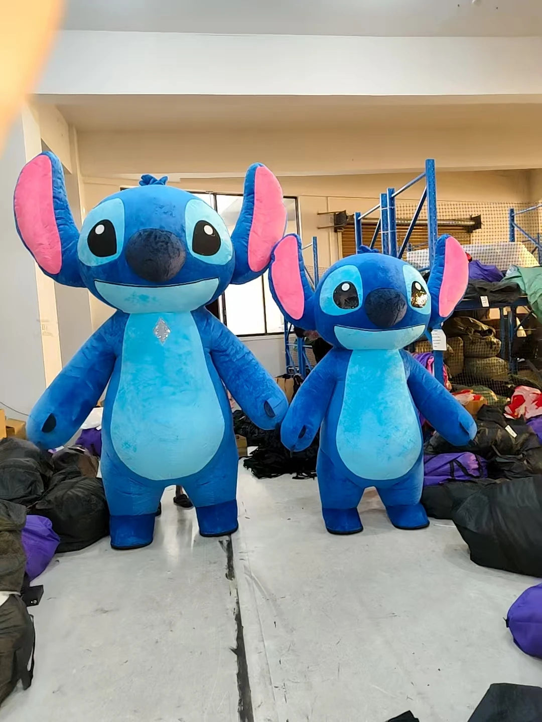 Mascotte Gonflable Géante Dessin Animé Stitch Costume De Marche Peluche Cosplay Halloween Tenue De Fête Drôle