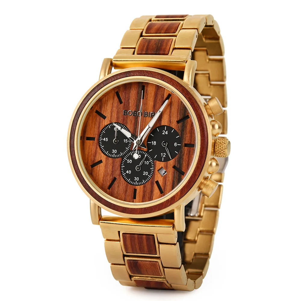 montre homme en bois