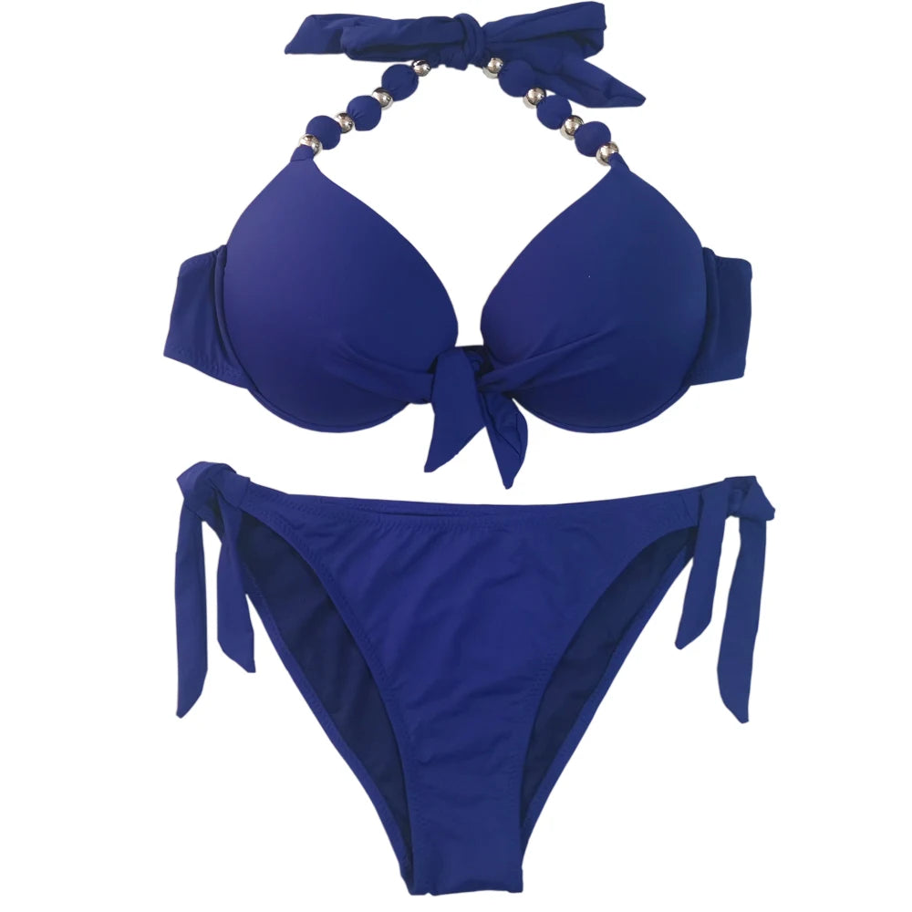 Maillot de bain EONAR pour femmes, ensemble bikini brésilien uni, maillot de bain sexy push-up, tenue de plage pour femme, maillot de bain grande taille XXL