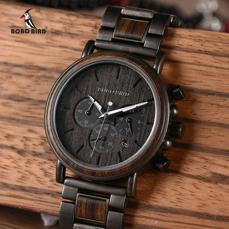 montre homme en bois