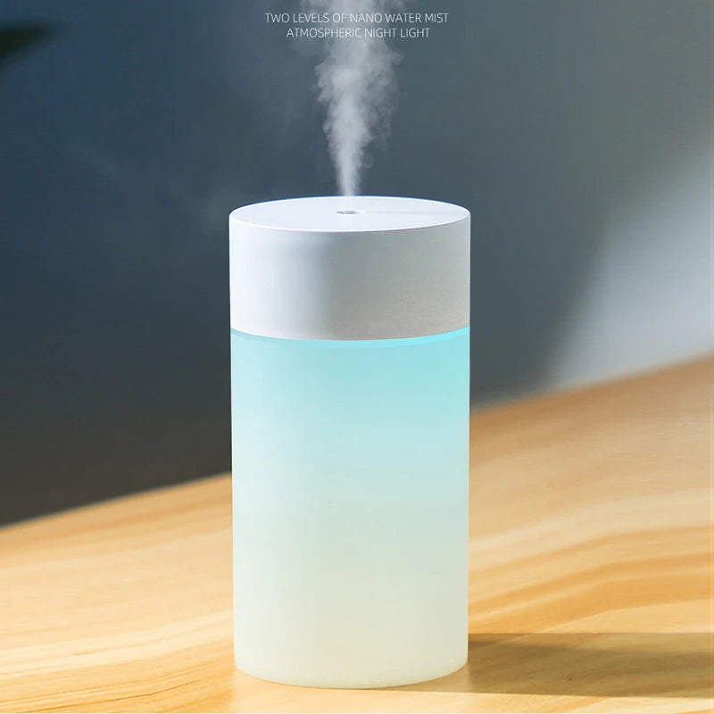 260ML USB Ultrasonic Air Humidifier LED Lamp Mini Essential Oil Diffuser Car Purifier Aroma Anion Mist Maker With Romantic Light