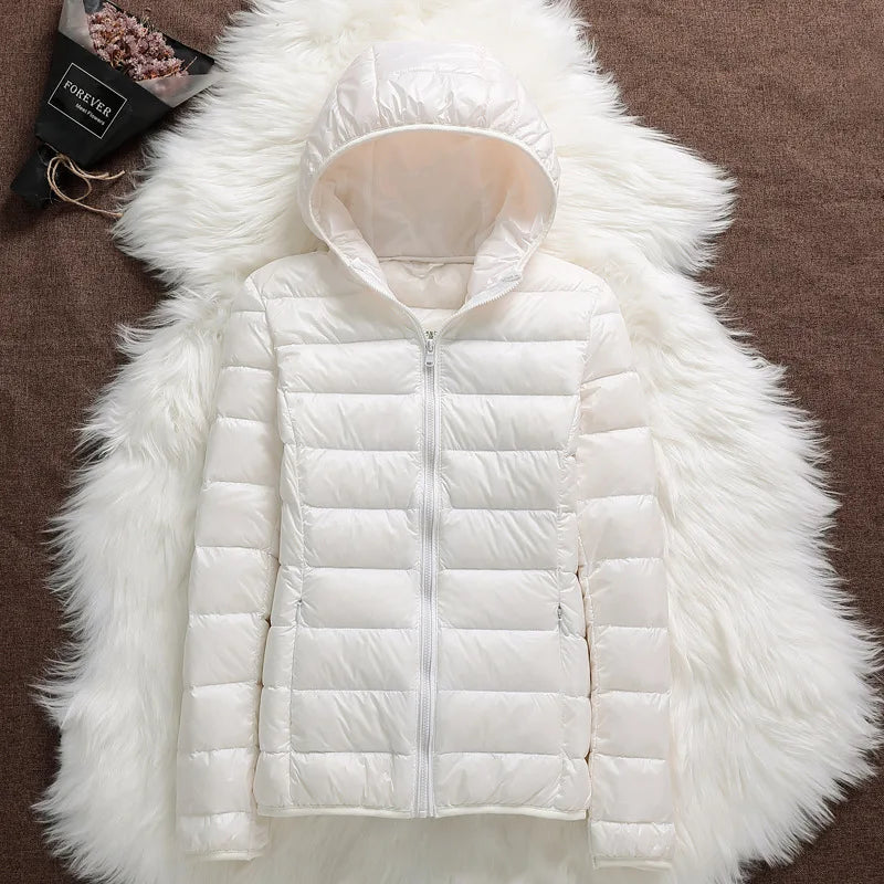 Plus Size 5xl 6xl 7xl Autumn Winter Women Short Hooded Puffer Jackets 2023 New Female Fall  Office Lady Slim Fit  Warm Coat