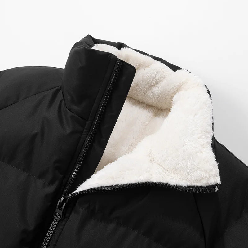 New Velvet Warm and Comfortable Breathable Trend Versatile Windproof Cotton Jacket for Men's Sports and Leisure Warm Jacket