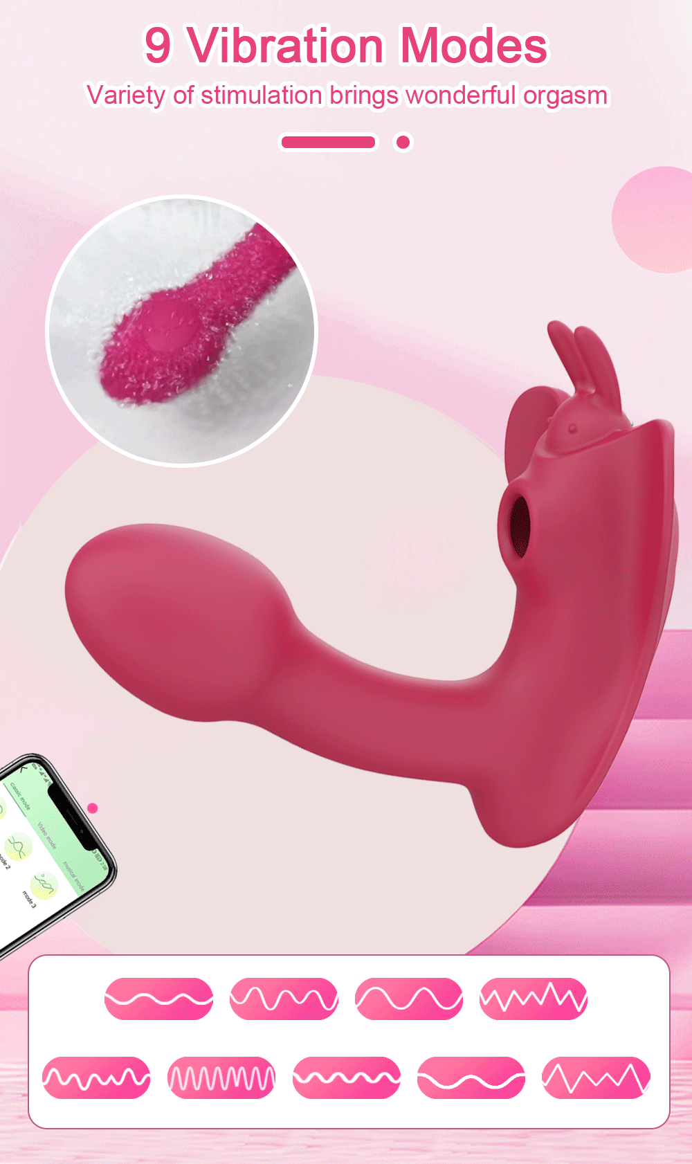 Sex Toys Dildo Vibrator Masturbation Tools Women Vibration Clitoris Vibrator Wearable APP Control Penetration Vagina Vibrator