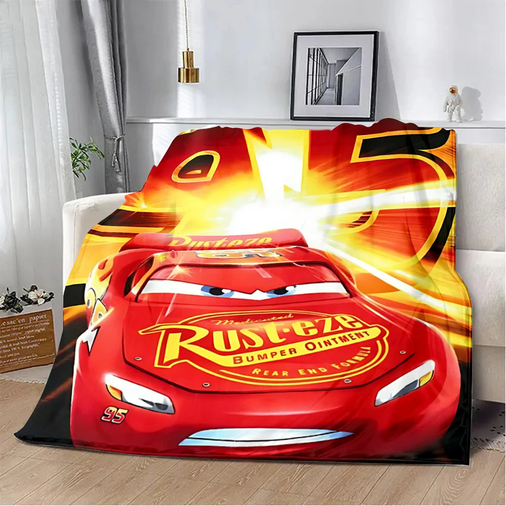 Couverture imprimée Cars McQueen Lightning, couverture de pique-nique, couverture chaude, couverture douce et confortable, cadeau d'anniversaire pour la maison et les voyages