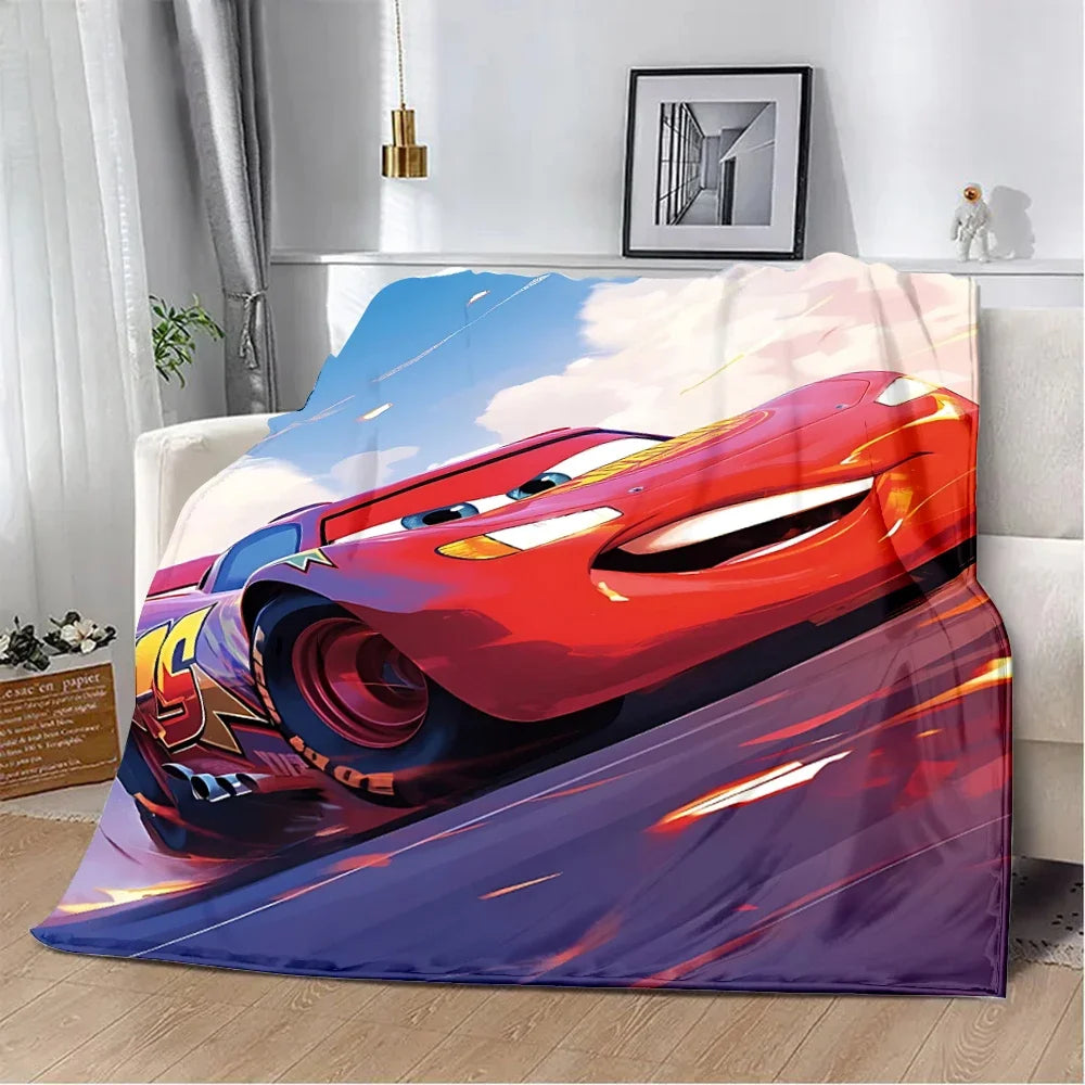 Couverture imprimée Cars McQueen Lightning, couverture de pique-nique, couverture chaude, couverture douce et confortable, cadeau d'anniversaire pour la maison et les voyages