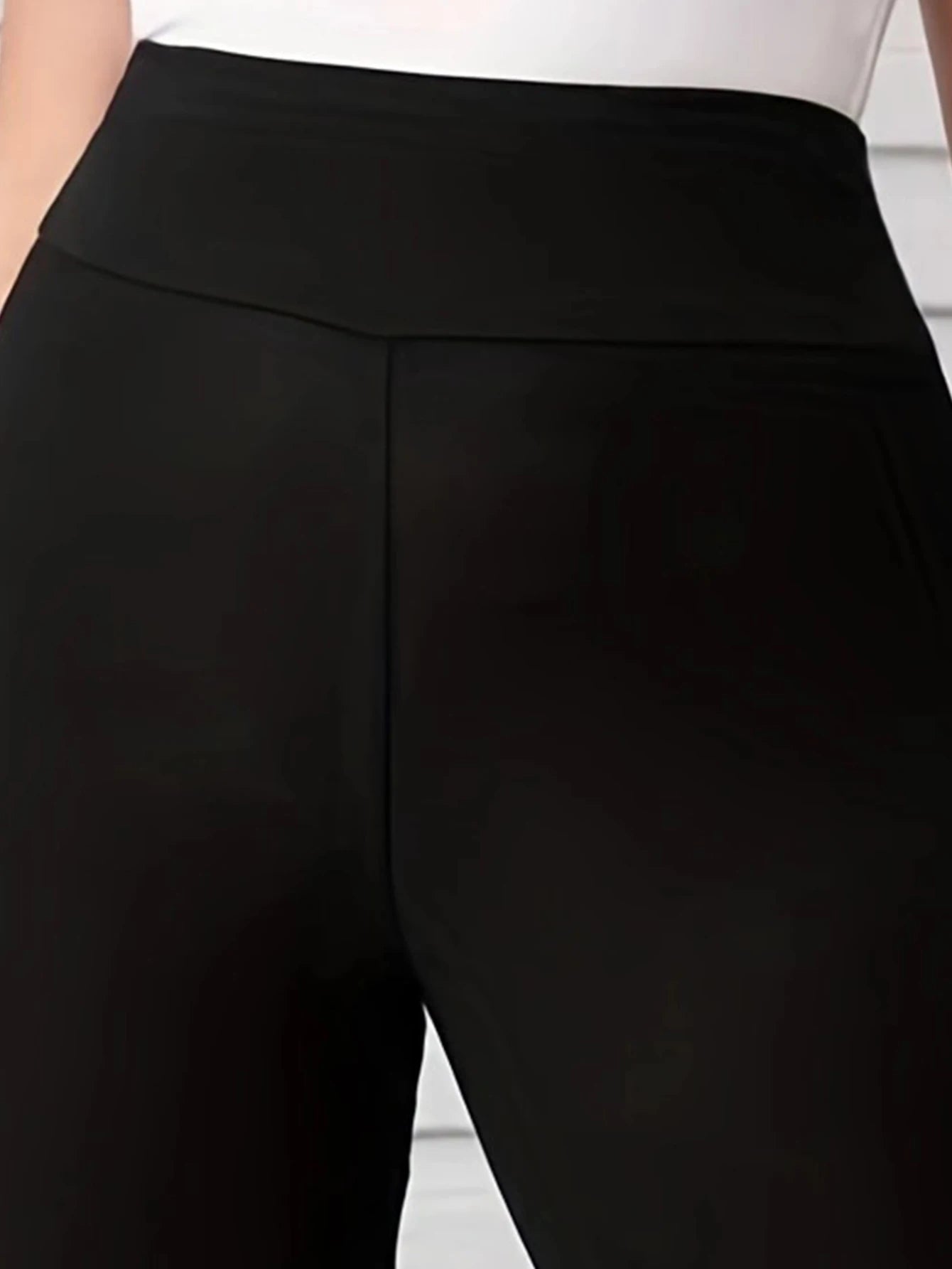 New Trend Black Plus-size High-stretch Leggings Wear Nine-point Pants High-waisted Plus Fat Solid Color Small Feet Pants