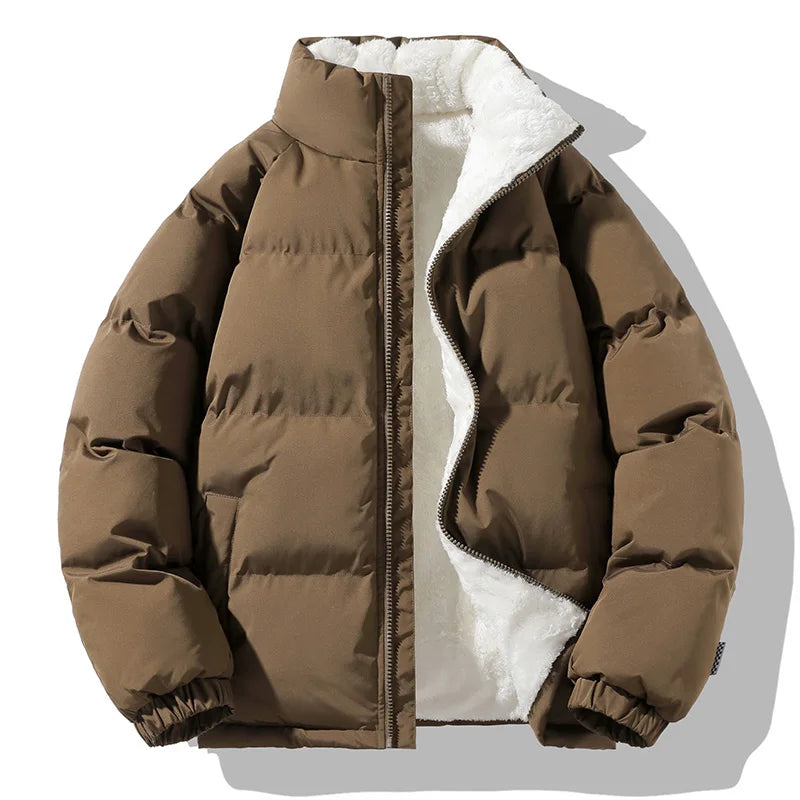 New Velvet Warm and Comfortable Breathable Trend Versatile Windproof Cotton Jacket for Men's Sports and Leisure Warm Jacket