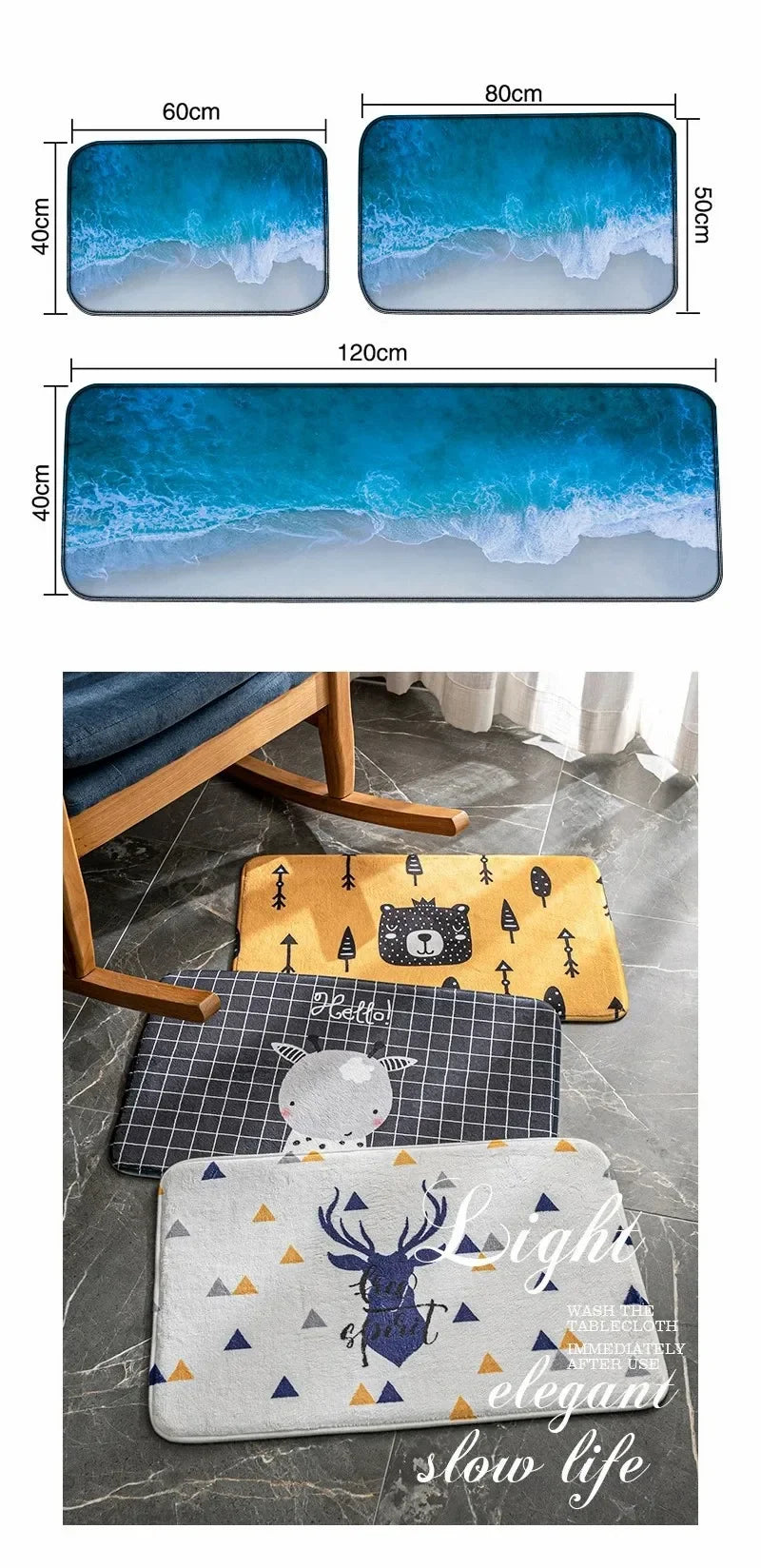 H-HRC-H-HONDA Car Logo Bathroom Mat Kids Room Bedroom Decoration Balcony Anti-Slip Doormat Living Room Welcome Rug