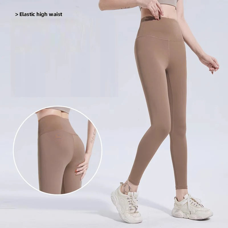 Velvet Yoga Pants for Women High Waist Autumn Winter Warm Slimming Running Leggings Sports Fitness Gym Trousers