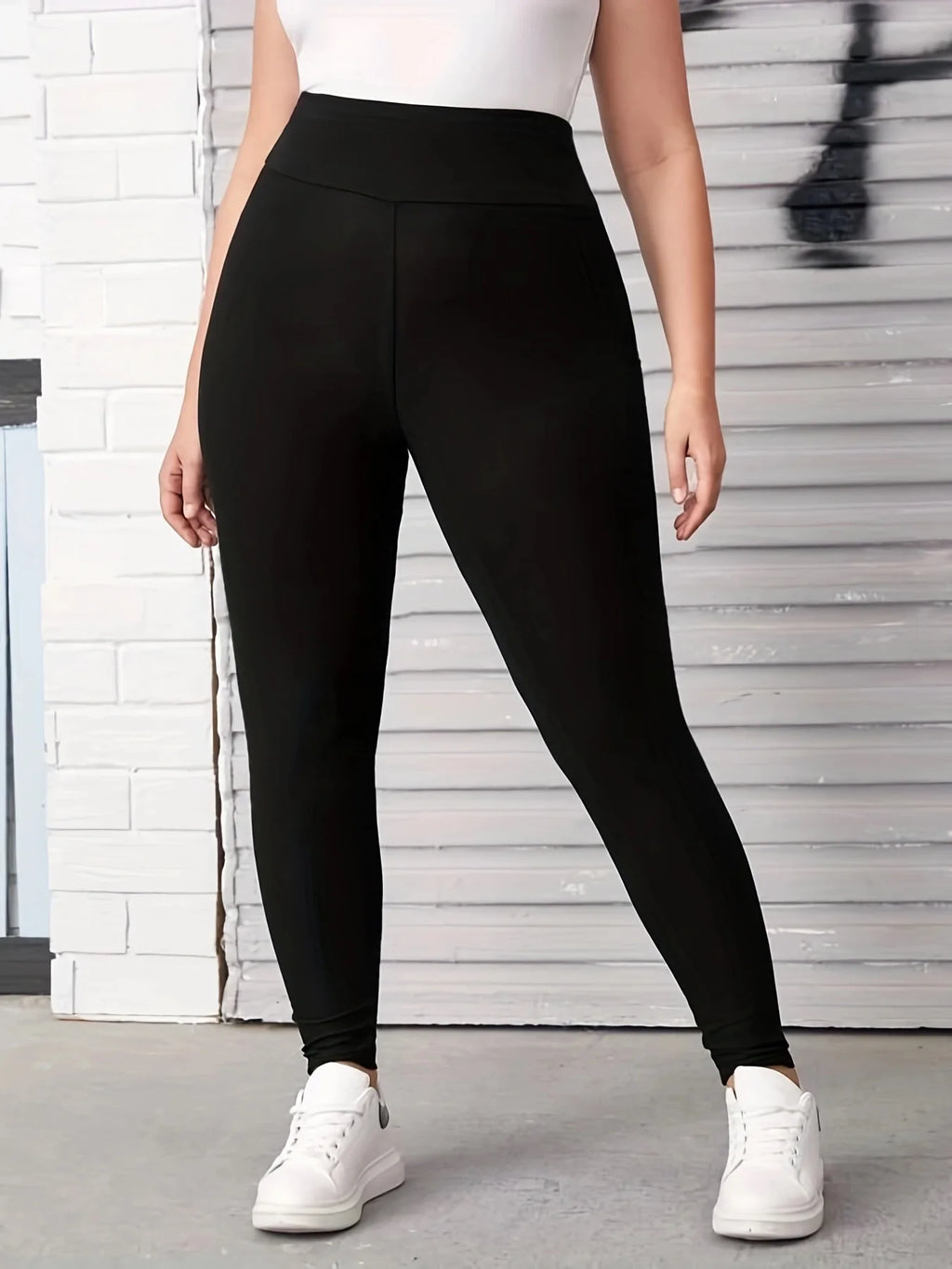 New Trend Black Plus-size High-stretch Leggings Wear Nine-point Pants High-waisted Plus Fat Solid Color Small Feet Pants