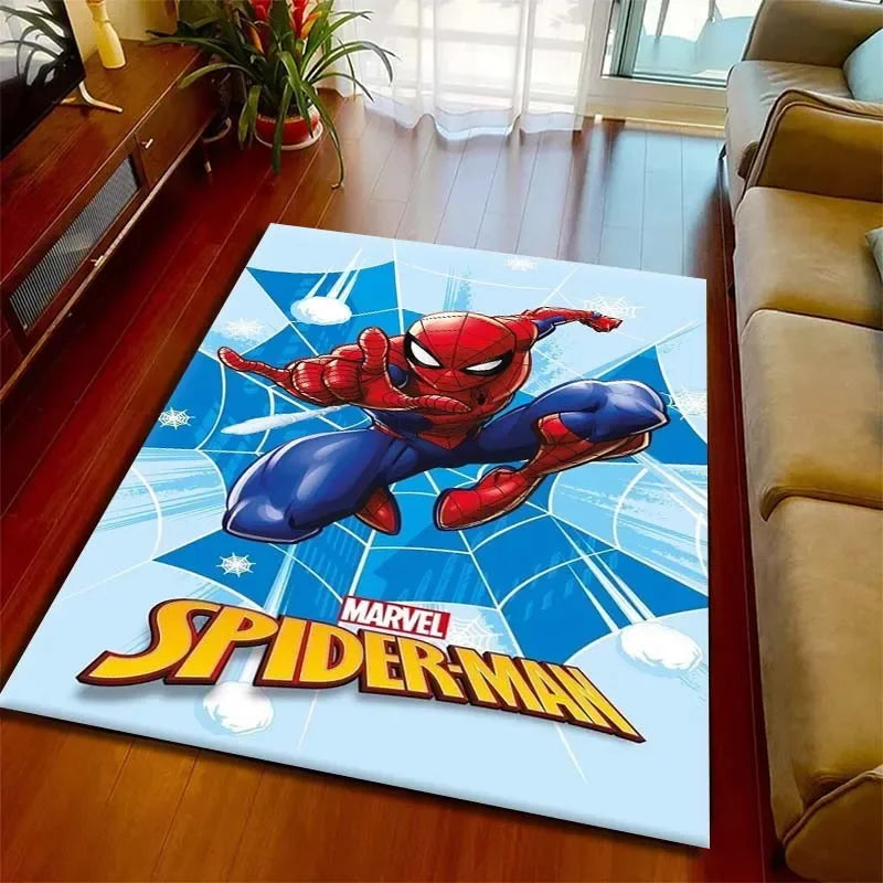 Kids Rugs for Playroom Marvel Spider-Man Pattern Area Mat, Cute Cartoon Carpet, Kids Gift for Livingroom Bedroom Home Decor