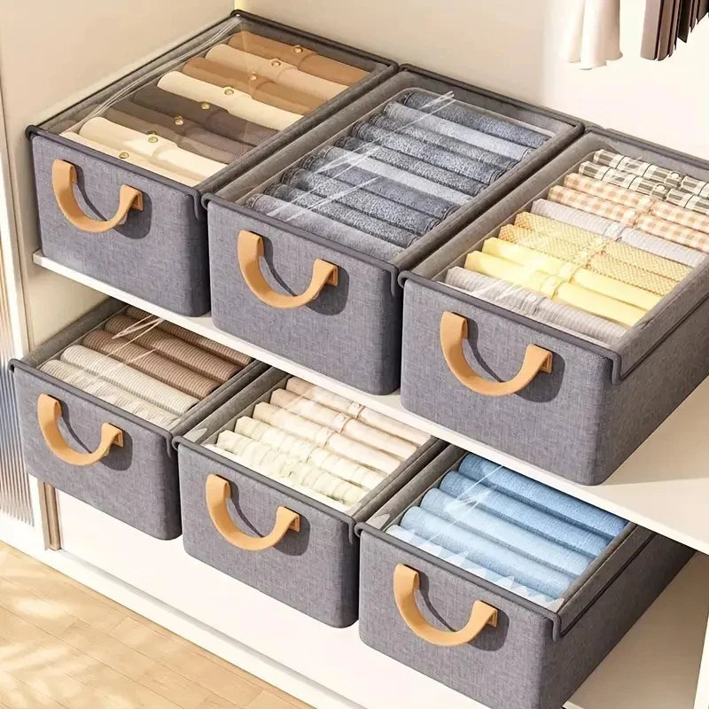 2/4pc Clothes Organizer Pants Sweater Storage Cabinets Drawers Organizer Jeans Storage Box Wardrobe Clothes Storage Organizers