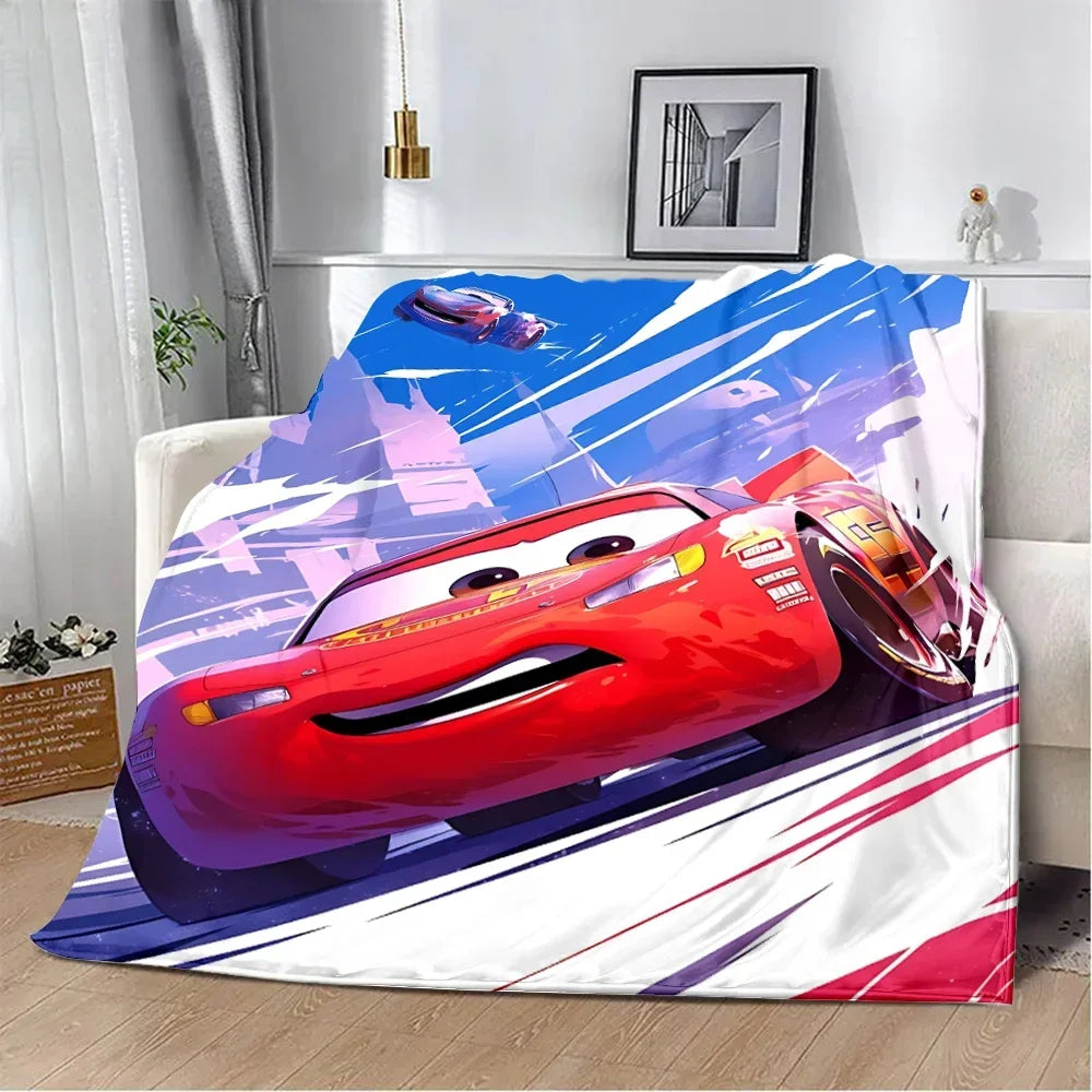 Couverture imprimée Cars McQueen Lightning, couverture de pique-nique, couverture chaude, couverture douce et confortable, cadeau d'anniversaire pour la maison et les voyages