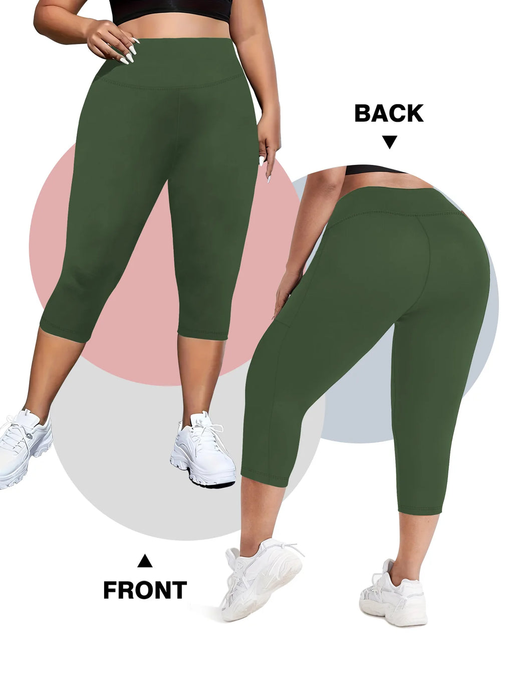 High Waist Yoga Pants with Pockets Sports Leggings for Women Plus Size Fitness Pilates Workout