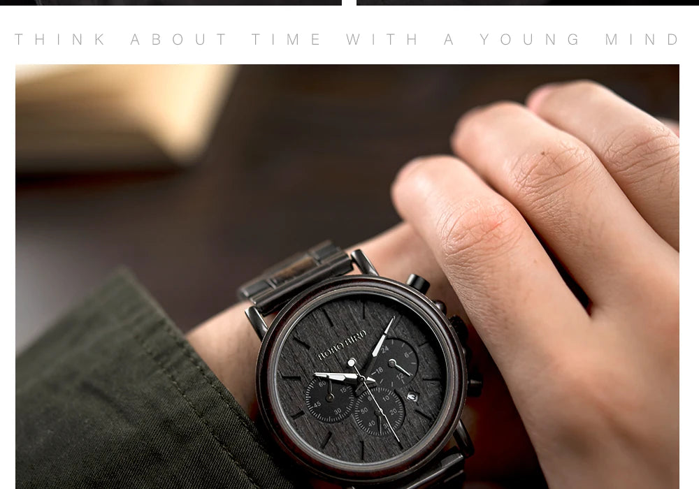 montre homme en bois
