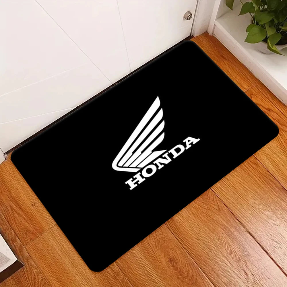 H-HRC-H-HONDA Car Logo Bathroom Mat Kids Room Bedroom Decoration Balcony Anti-Slip Doormat Living Room Welcome Rug