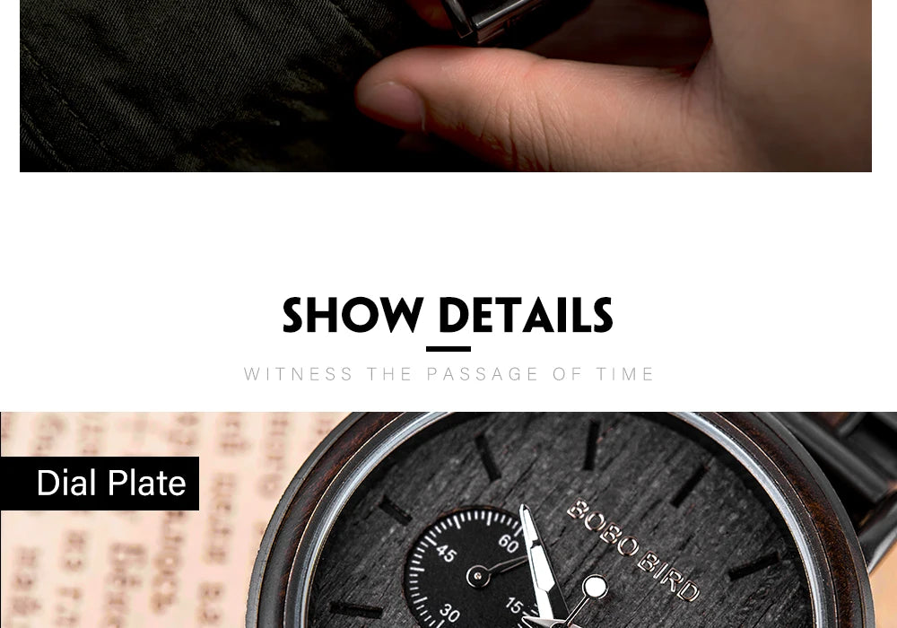 montre homme en bois