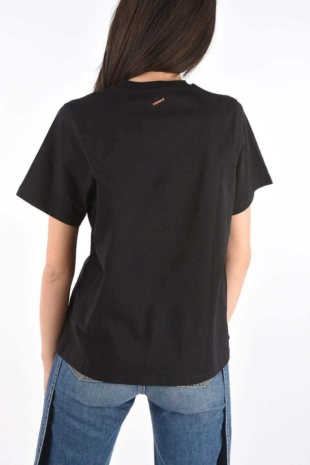 Polyester Tee with Geometric PatternAll Season Comfort Women'S Casual Cherry Print T-Shirt Short Sleeve
