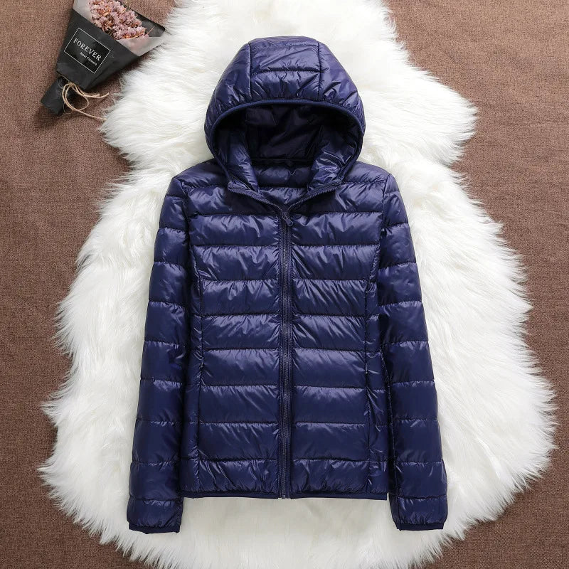 Plus Size 5xl 6xl 7xl Autumn Winter Women Short Hooded Puffer Jackets 2023 New Female Fall  Office Lady Slim Fit  Warm Coat