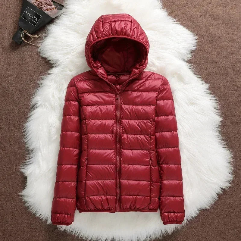 Plus Size 5xl 6xl 7xl Autumn Winter Women Short Hooded Puffer Jackets 2023 New Female Fall  Office Lady Slim Fit  Warm Coat