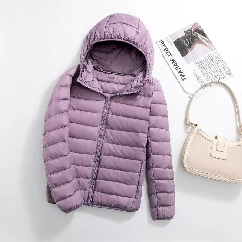 Plus Size 5xl 6xl 7xl Autumn Winter Women Short Hooded Puffer Jackets 2023 New Female Fall  Office Lady Slim Fit  Warm Coat