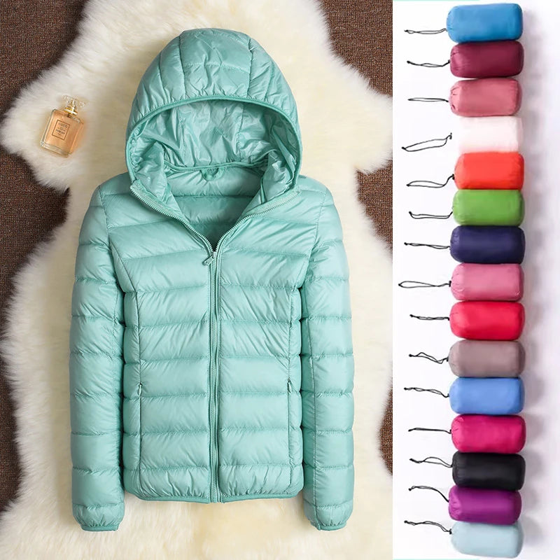 Plus Size 5xl 6xl 7xl Autumn Winter Women Short Hooded Puffer Jackets 2023 New Female Fall  Office Lady Slim Fit  Warm Coat