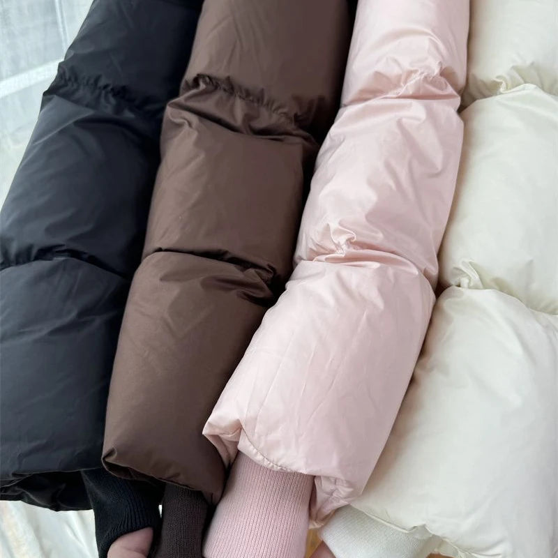 Winter Drawstring Lace-up Snow Women's Warm Down Jacket Hooded Puffer Jacket Women Parkas High Quality Cotton Padded Coat