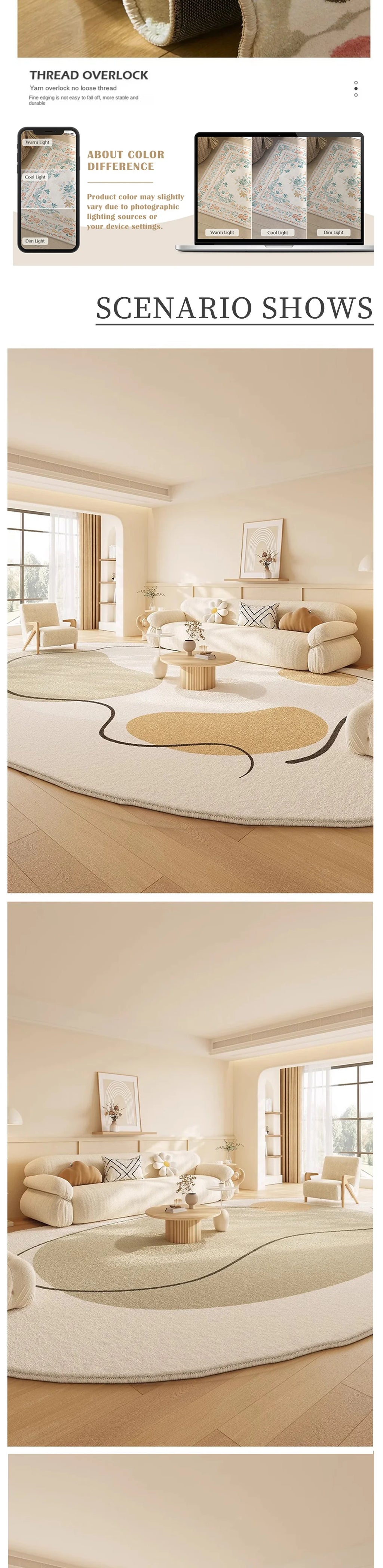 Irregular Gradient Decorate Living Room Carpet Simple Art Bedroom Soft Floor Mat Home Cloakroom Coffee Table Rug Ковер Tapis 러그